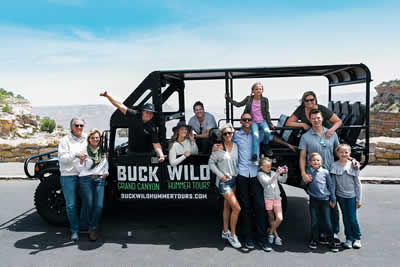 Group doing a Hummer Tour at the Grand Canyon South Rim
